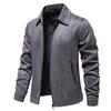 Chaqueta de solapa nueva de otoño e invierno 2024 para hombre, chaqueta de moda de comercio exterior de moda para hombre, chaqueta de gamuza para exteriores para hombre