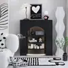 Lareira de Hall Minimalista Moderna Armário Decorativo Estilo Francês Parede de Fundo Corredor de Entrada Nórdico Armário de Exposição e Armazenamento