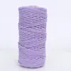 Shengwei Atacado Corda Trançada Colorida de 3mm 4mm Feita à Mão Materiais DIY para Roupas Bolsas Tapeçaria Corda de Linha de Algodão