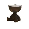 Mesa de Centro Pequeña Plana Estilo Crema Creativa para Sala de Estar, Mesita de Noche con Forma de Oso para Dormitorio, Mesa Auxiliar, Mesa de Centro para Apartamentos Pequeños, Mesa Lateral para Sofá