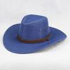 Sombrero Vaquero Occidental Verano Paja Sombrero de Ala Grande para Hombre Sombrero para Montar al Aire Libre Sombrero Parasol Sombrero de Paja para Mujer Sombrero para Adulto