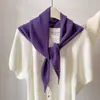 Bufanda Triángulo Engrosada Patrón de Diamantes 100% Lana Bufanda Cruzada Otoño/Invierno Nuevo Estilo Cálida Color Sólido Bufanda Pequeña para el Cuello para Mujer
