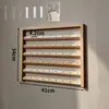 Estante de bobinas de madera grupo de hilos estante plegable hilo de coser bobina estante de almacenamiento de pelucas estante de exhibición de joyas de pared transfronterizo