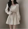 Falda Chic Nueva Moda Tendencia con Retazos y Vestido de Atar