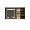 Mueble de baño con lavabo integrado, lavabo de roca nano, diseño de baño inteligente simple y lujoso