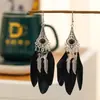 Pendientes de Plumas en Forma de Abanico Multicapa Estilo Étnico Aleación Casual Pendientes de Yunnan Venta al por Mayor Pendientes de Joyería Étnica Creativa
