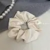 Goma para el pelo satinada texturizada multicolor de estilo coreano, versátil y moderna para ir al trabajo, adecuada para coletas sin dañar el cabello