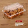 Caixa de embalagem plástica transparente para bolo de pêssego caixa de embalagem para biscoito pão bolo caixa de embalagem plástica descartável PET para confeitaria