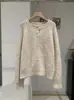 KEKEZOON Cárdigan de Punto Suave y Pegajoso Cuello Redondo para Mujer Moda Otoño e Invierno Versátil Holgado Abrigo Suéter de Manga Larga 9006