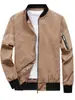 Chaqueta de Moda para Hombre Primavera y Otoño Cárdigan Delgado Casual para Jóvenes y Adultos Cremallera Cuello Alto Abrigo Talla Grande