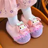 Pantuflas de algodón para niños para otoño e invierno, pantuflas antideslizantes de interior para niños y niñas, diseño de dibujos animados, adecuadas para bebés y niños pequeños