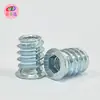 Tuercas Roscadas Internas y Externas, Tornillos de Cabeza Avellanada Hexagonal Azul y Blanco Zinc M6-M10, Conectores Roscados Trapezoidales para Carpintería y Muebles