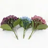 Atacado do Fabricante 52 Flores de Hortênsia com Toque Hidratante, Flores de Haste Única para Decoração de Casamento, Arranjo para Salão de Cerimônia, Arranjo de Flores e Materiais de Folhagem