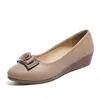 Sapatos Femininos Confortáveis Versáteis de Solado Macio, Sapato Novo de Outono Antiderrapante Plano Simples, Salto Plataforma, Bico Redondo, Sapatos de Trabalho