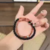 ¡Estética china! Pulsera de cuentas estilo chino con hebilla de paz para mujer, pulsera de piedra, joyería de moda para parejas