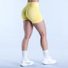Pantalones cortos de yoga sin costuras DFYNE con cintura baja, plisados y de tres cinturas, para fitness y pecho envuelto, con explosiones de Amazon