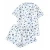 Pijama Simple de Burbujas Arrugadas Europeo y Americano 2026 para Mujer Verano Manga Corta Estampado Floral Ropa de Casa Venta Directa de Fábrica