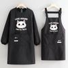 Delantal de Moda Repelente al Agua de Manga Larga para Cocina Ropa de Trabajo para el Hogar para Cocinar y Catering Delantal Especial para Trabajo Bata con Estampado