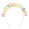 Diadema de Fiesta de Cumpleaños Europea y Americana Es Mi Cumpleaños Goteo de Aceite Letra Colorida Corona de Cumpleaños Niña