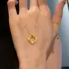 Collar de Anillo Cuadrado Mobius para Mujer, Diseño de Nicho Ins, Moda Brillante, Lujo Ligero, Cadena para Suéter con Colgante Versátil de Alta Gama