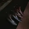 Botines cortos de alta calidad~Piel de vaca de primera capa, punta cuadrada pequeña, tacón bajo para mujer, elegantes, versátiles, cómodos, adecuados para ir al trabajo, botas de mujer de corte ajustado