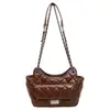 Moderna bolsa de mano pequeña estilo CC con patrón de diamantes brillante, nueva para otoño 2026, para mujer, con cadena, de un solo hombro, bandolera