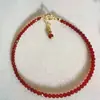 Pulsera Personalizada Roja Facetada de 3 Cuentas Aleación para Mujer Tres Capas Delgada Joyería para Apilar Venta al por Mayor No