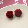 Ins otoño e invierno todo a juego flocado flor corazón de melocotón lazo diy acrílico pendientes pasador funda de teléfono material venta al por mayor