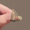 Broche Navegación Suave, Insignia Elegante de Alta Gama para Hombres y Mujeres, Pin de Velero Pequeño, Hebilla Anti-Exposición, Accesorios de Solapa para Traje