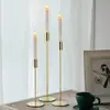 Suporte de Vela Estilo Europeu, Copo de Vela Reto, Ornamento de Suporte de Vela de Metal, Ornamento Simples de Ferro Forjado Dourado de Luxo Leve, Ornamento para Quarto Modelo