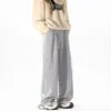 Pantalones casuales de rayas diagonales para hombre, nuevo estilo americano verano 2026, resistentes, rectos, holgados, versátiles, de pierna ancha