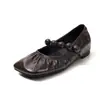Zapatos Planos Mary Jane Cómodos de Retazos con Puntera Redonda, Lazo Retro y Correa Única, Moda Principios de Primavera 2026