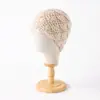 Venta al por mayor Corea 2026 Otoño/Invierno Nuevo 100% Cachemir Calado Tejido a Crochet Hecho a Mano Turbante Gorro