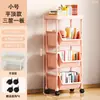 Estante de Almacenamiento de Gran Capacidad, Carrito Móvil de Múltiples Niveles para Snacks de Dormitorio, Estante de Cocina para Frutas y Verduras con Ruedas, Organizador de Libros para Sala de Estar