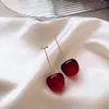 Brincos de cereja Brincos de sentido de design de verão feminino Brincos de frutas de cereja vermelha Estilo coreano Moda Novos brincos da moda