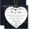Colgante de Cerámica con Forma de Corazón Nuevo Transfronterizo Adornos para Árbol de Navidad para Amigos, Colegas y Líderes como Souvenirs Decorativos