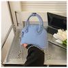 Bolso Pequeño de Moda 2023 Nuevo Estilo Patrón Lichi Mini Bolso Concha Elegante Bolso Cruzado de Cadena para Mujer Lápiz Labial Versátil