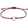 Pulseira de amor da moda simples transfronteiriça, pulseira da amizade em forma de coração tecida com fio encerado, fabricantes, variedade em estoque, grande quantidade e excelente preço