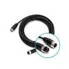 Cable de Extensión de Aviación Montado en Vehículo, Cable de Conexión de 4 Núcleos Doblemente Blindado Antiinterferencia, Conector de Aviación para Video de Vigilancia