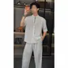 Traje Casual de Color Sólido Simple, Versátil y de Moda para Hombre, Tendencia de Primavera, Ligero y Cómodo, Estilo Old Money