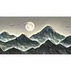 Lujo ligero nuevo salón de té chino restaurante fondo relieve tres dimensional papel tapiz alta calidad elegante mural de paisaje de fondo