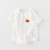 Roupa de Verão Wrap para Bebê Roupas Fofas Macacão de Escalada Fofo de Manga Curta para Meninos e Meninas Roupa de Verão para Bebê Chapéus Triangulares Novos