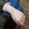 Pulseira Fina Simples Cruz Prata 925 Estilo Coreano Ajustável Minimalista Linda Pulseira Joias de Prata Femininas