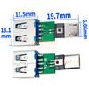 Base fêmea USB3.1TYPEC com placa fixa interface de dados de carregamento macho C e cabeça fêmea placa de teste inserção positiva e negativa de dupla face
