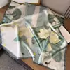 Lenço feminino fino floral, echarpe, lenço de seda, novo estampado dupla face cetim de seda artificial moda