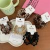 Nueva Cuerda de Cabeza Ondulada Color Marrón Leche Temperamento Sencillo Goma Elástica Cuerda para el Cabello Elástica Anillo Básico de Alta Calidad para el Cabello para Mujeres