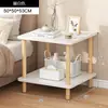Alternativa a la mesa de noche: Mesa de noche moderna simple, Estante de almacenamiento pequeño, Mesa pequeña de pie, Madera maciza, Color de madera natural simple