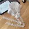 Faixa de Cabeça de Renda Bege, Turbante, Turbante Triângulo Francês de Uma Peça, Chapéu para Franja, Acessórios de Cabelo Estilo Pastoral