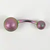 Anillo para Ombligo Nuevo Estilo Pintado Color Mate Uña para Ombligo Anillo de Ombligo Colorido Joyería de Perforación Corporal Transfronteriza Europea y Americana Venta al por Mayor
