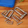 Grillete Extendido en Forma de D de Acero Inoxidable, Grillete para Equipo de Elevación con Gancho, Hebilla de Conexión de Cadena, Grillete de Elevación de Alta Resistencia